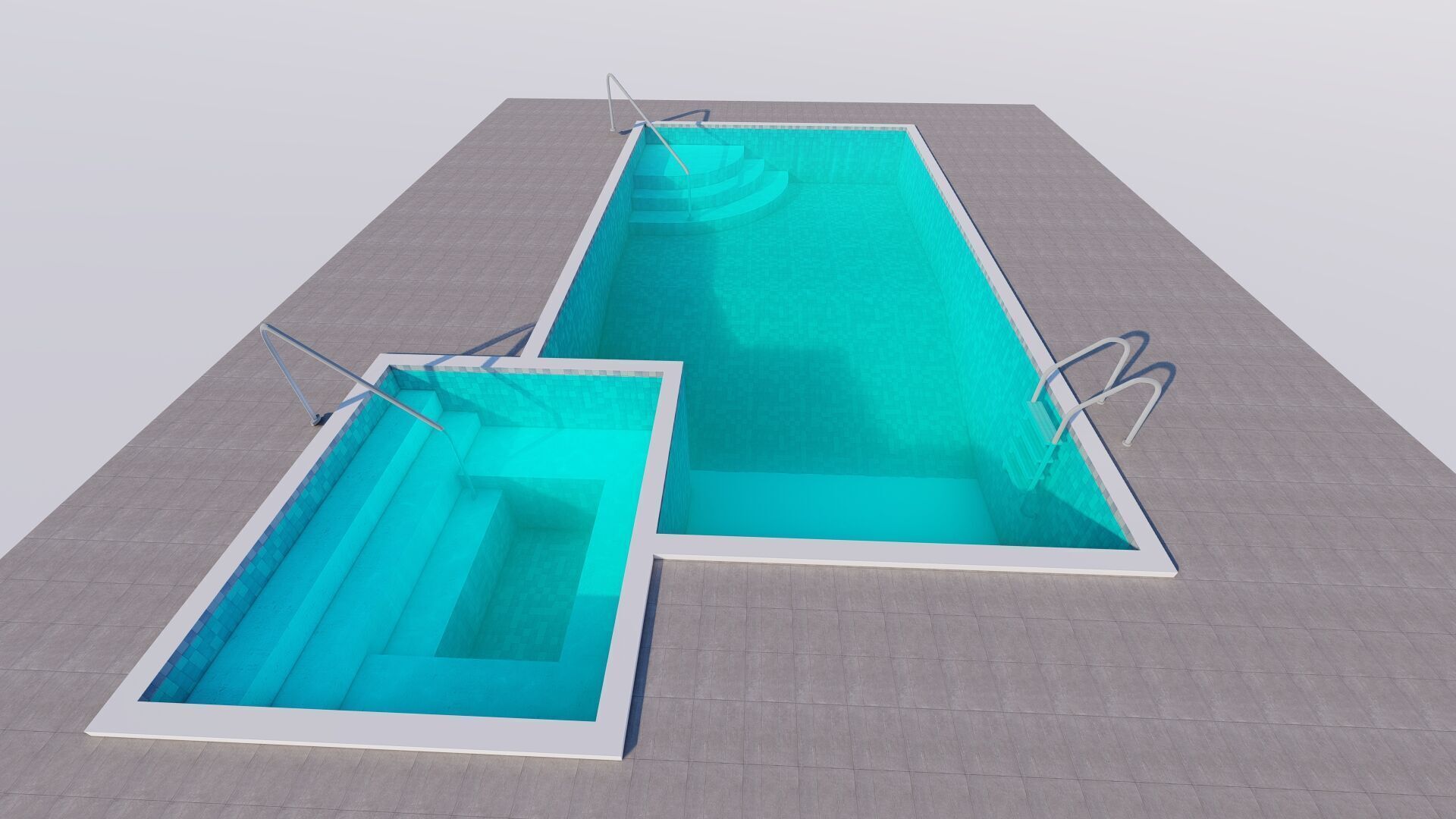 Swimming pool 3D model_1