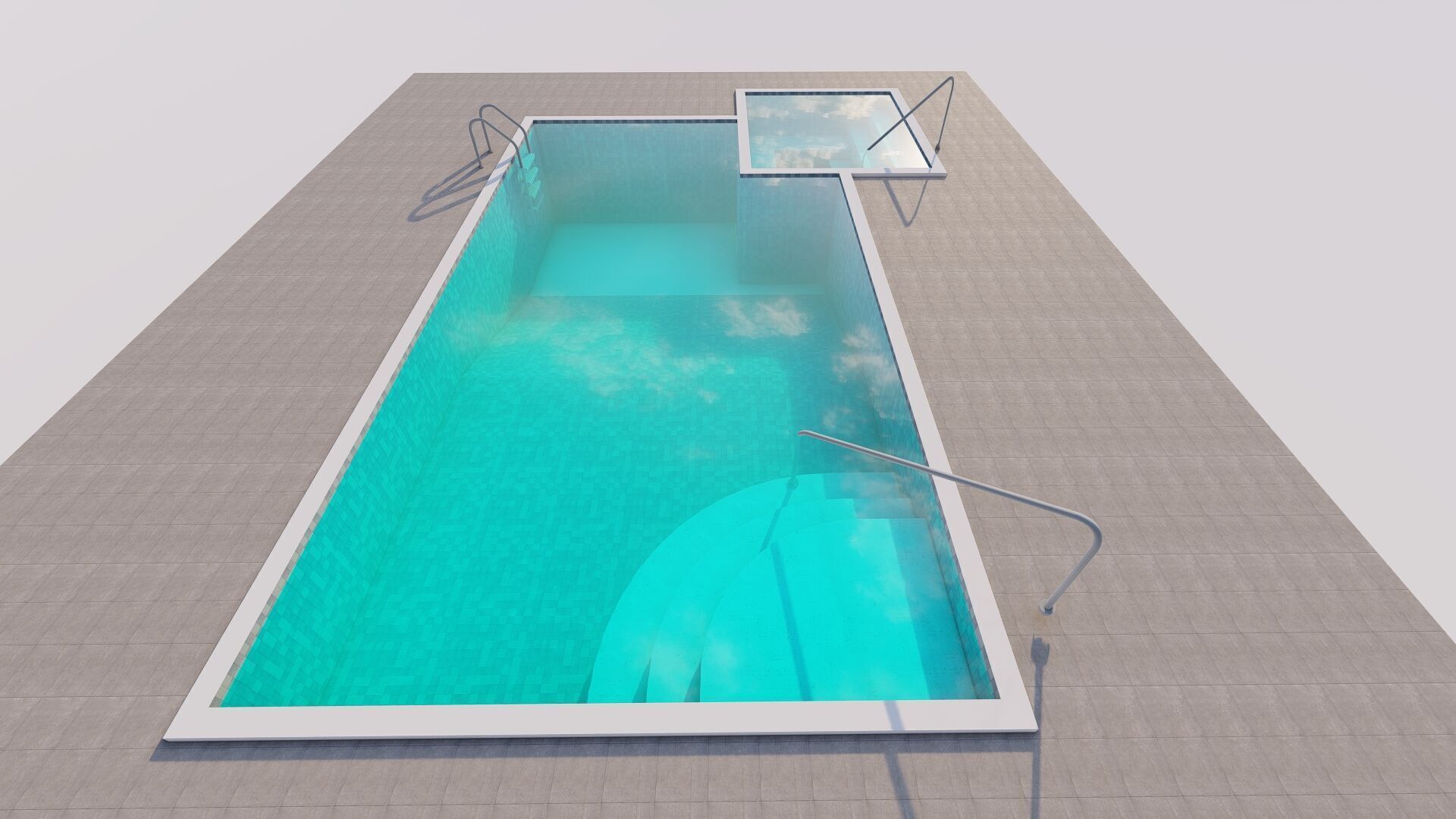 Swimming pool 3D model_4