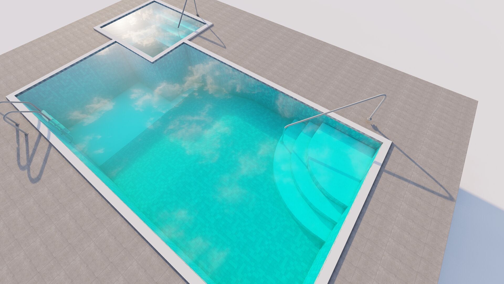 Swimming pool 3D model_5