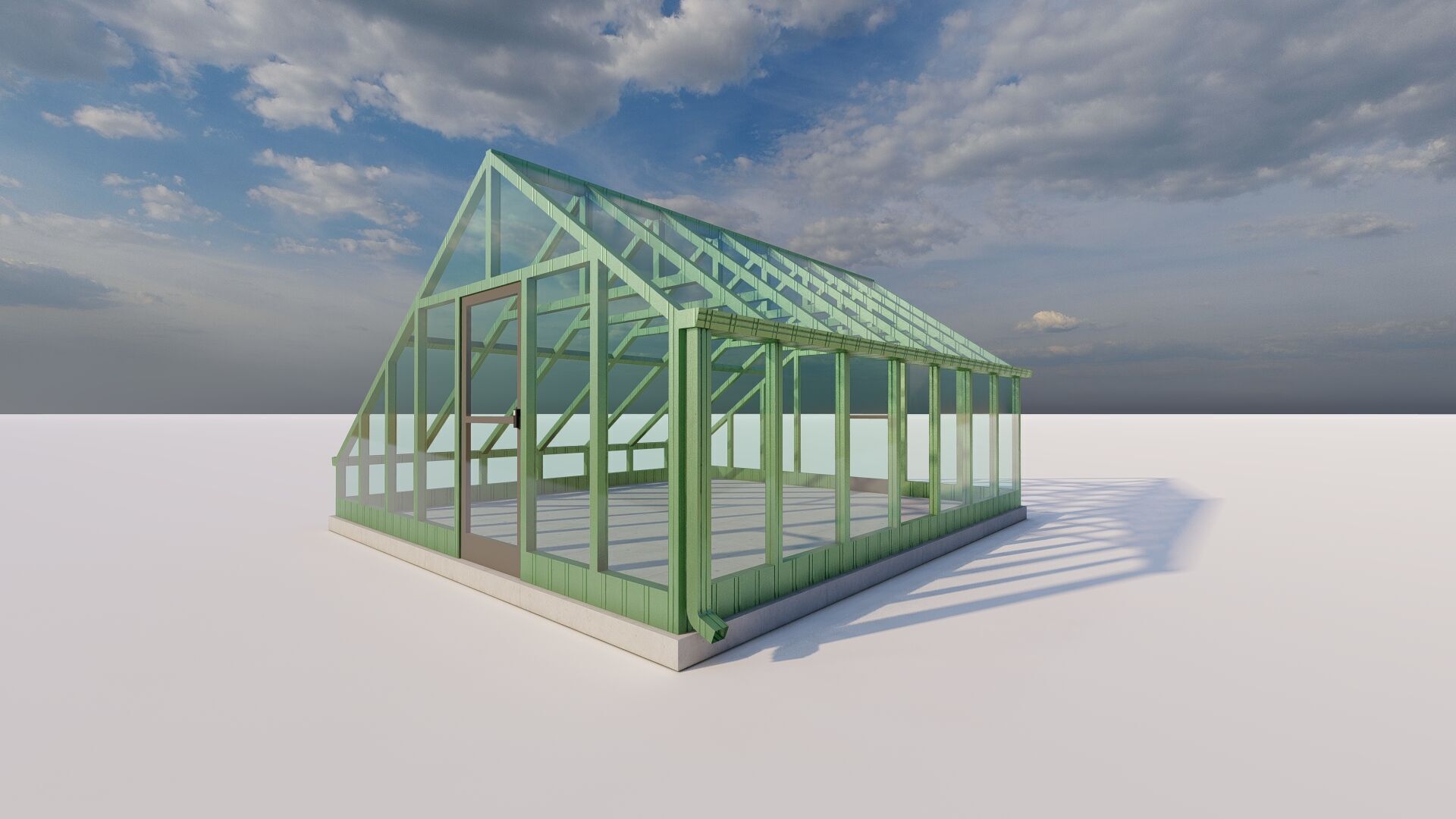 Glass building-Commercial building-building classic 3D model_2