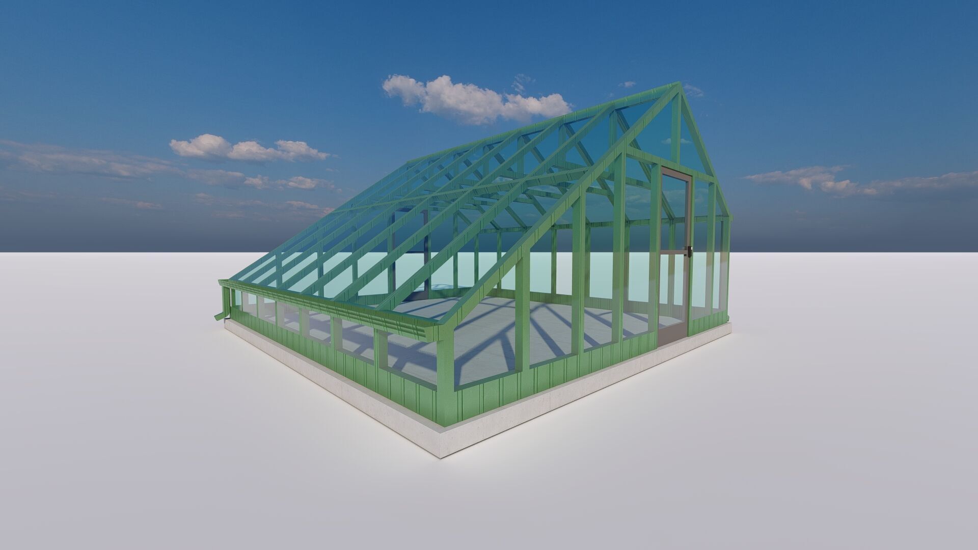 Glass building-Commercial building-building classic 3D model_4