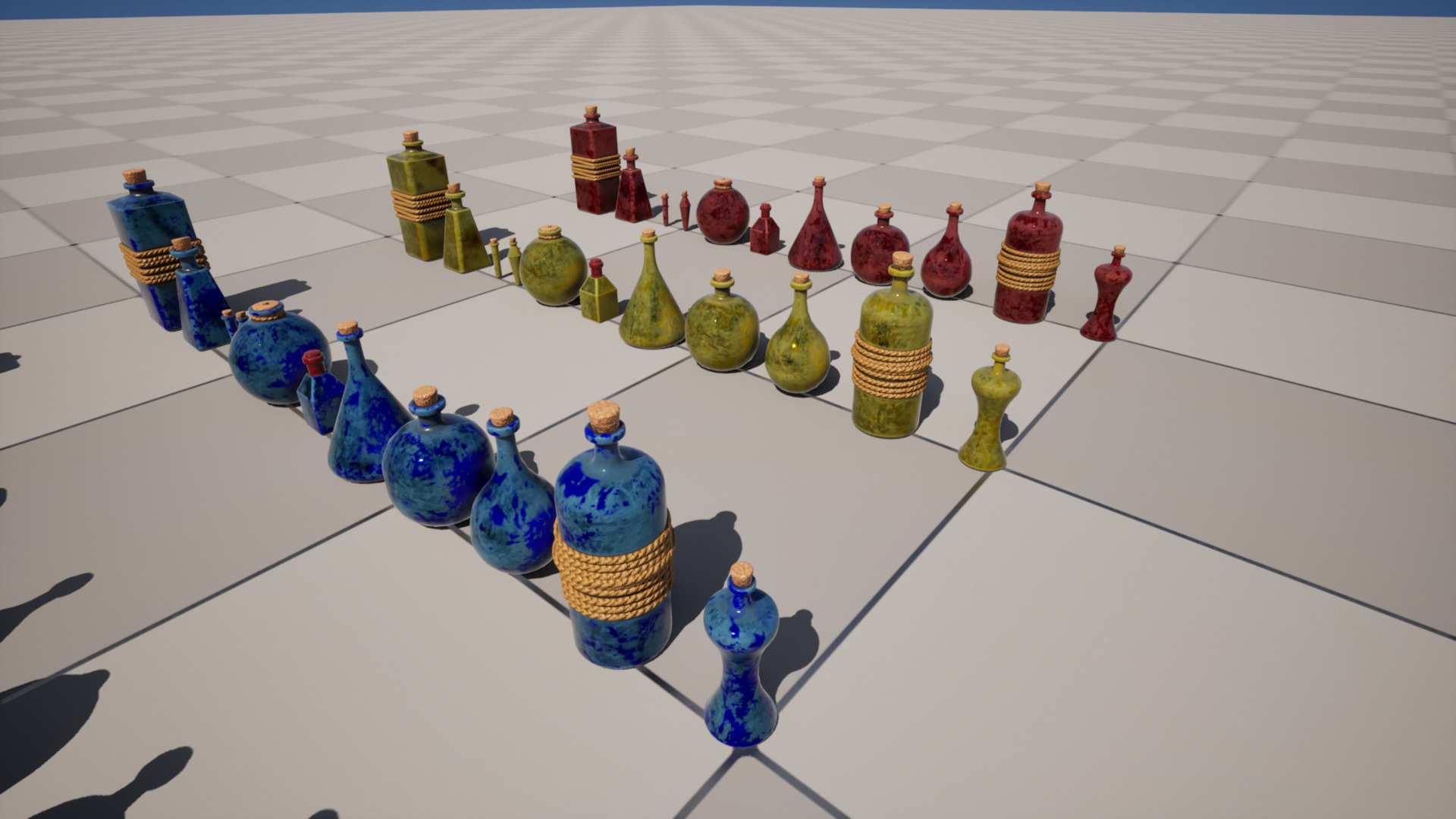 Fantasy Potions Low-poly 3D model_4