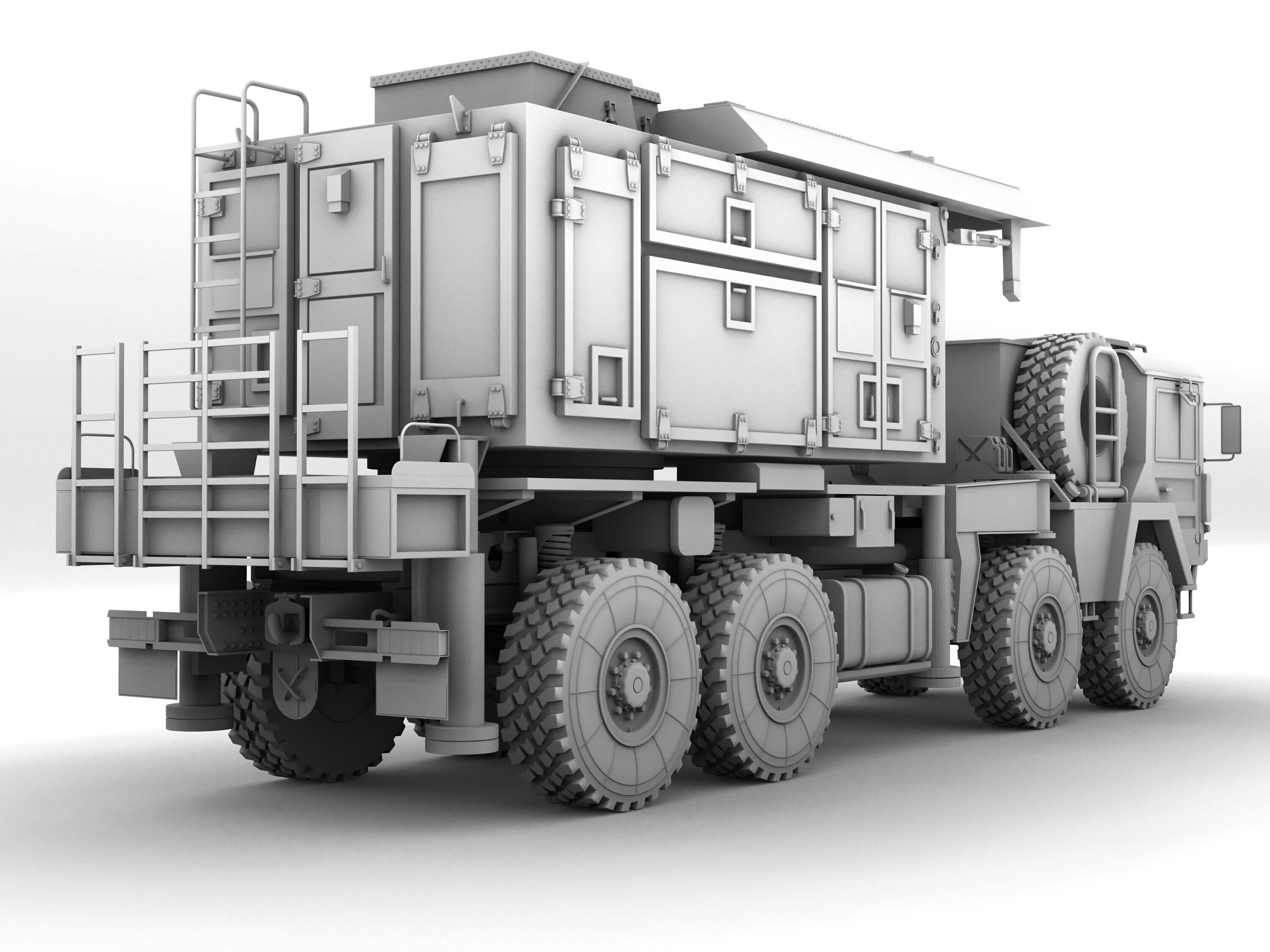 Radar AN MPQ-53 and Rocket launcher MAN KAT MIM-104 Patriot 3D model_23