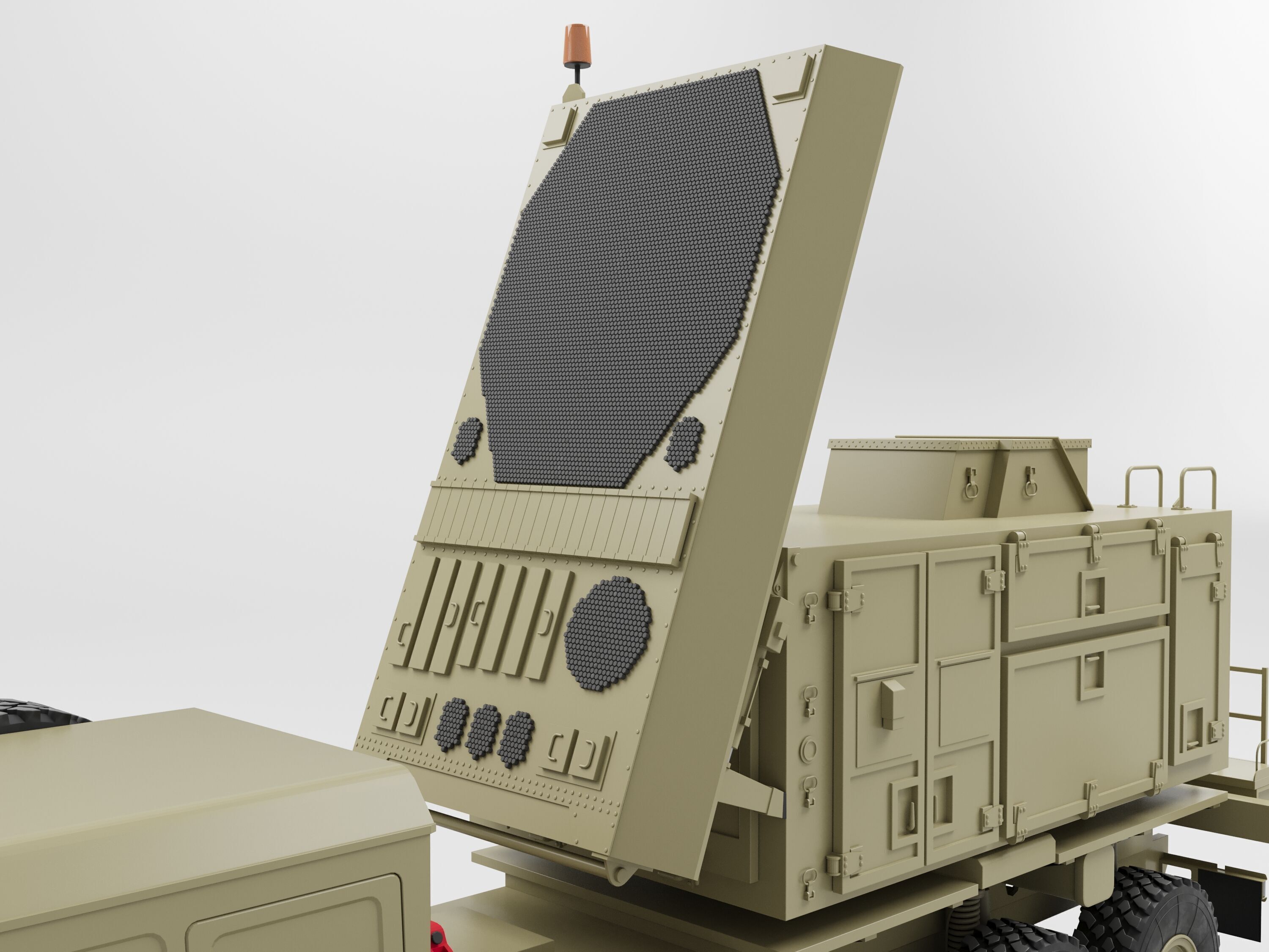 Radar AN MPQ-53 and Rocket launcher MAN KAT MIM-104 Patriot 3D model_41