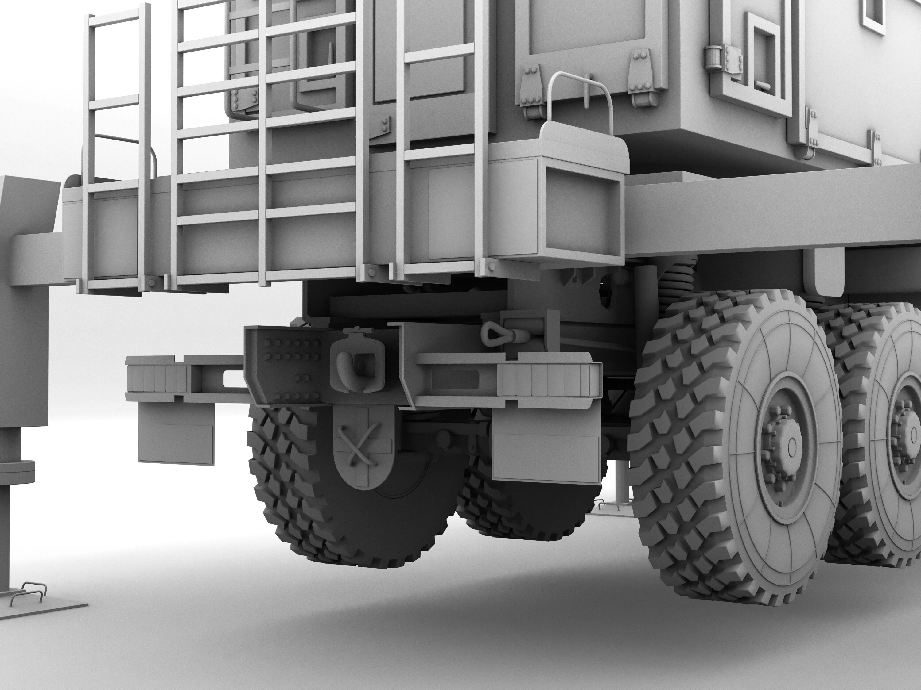 Radar AN MPQ-53 and Rocket launcher MAN KAT MIM-104 Patriot 3D model_39