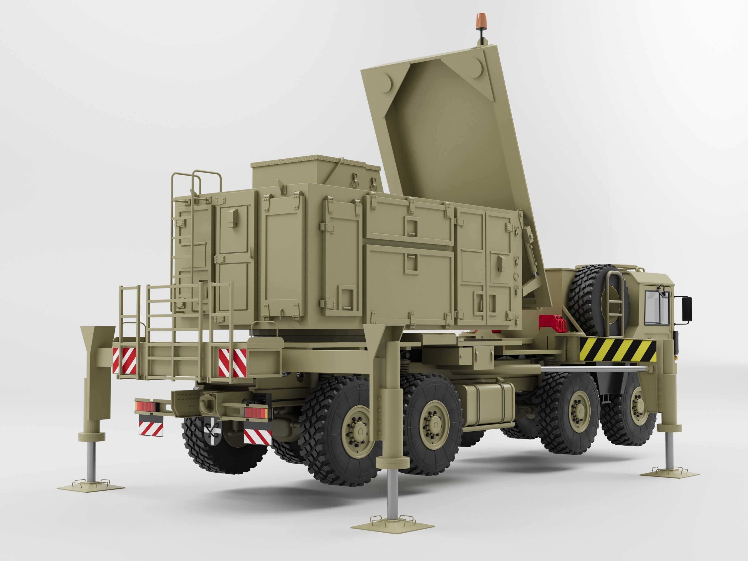 Radar AN MPQ-53 and Rocket launcher MAN KAT MIM-104 Patriot 3D model_33