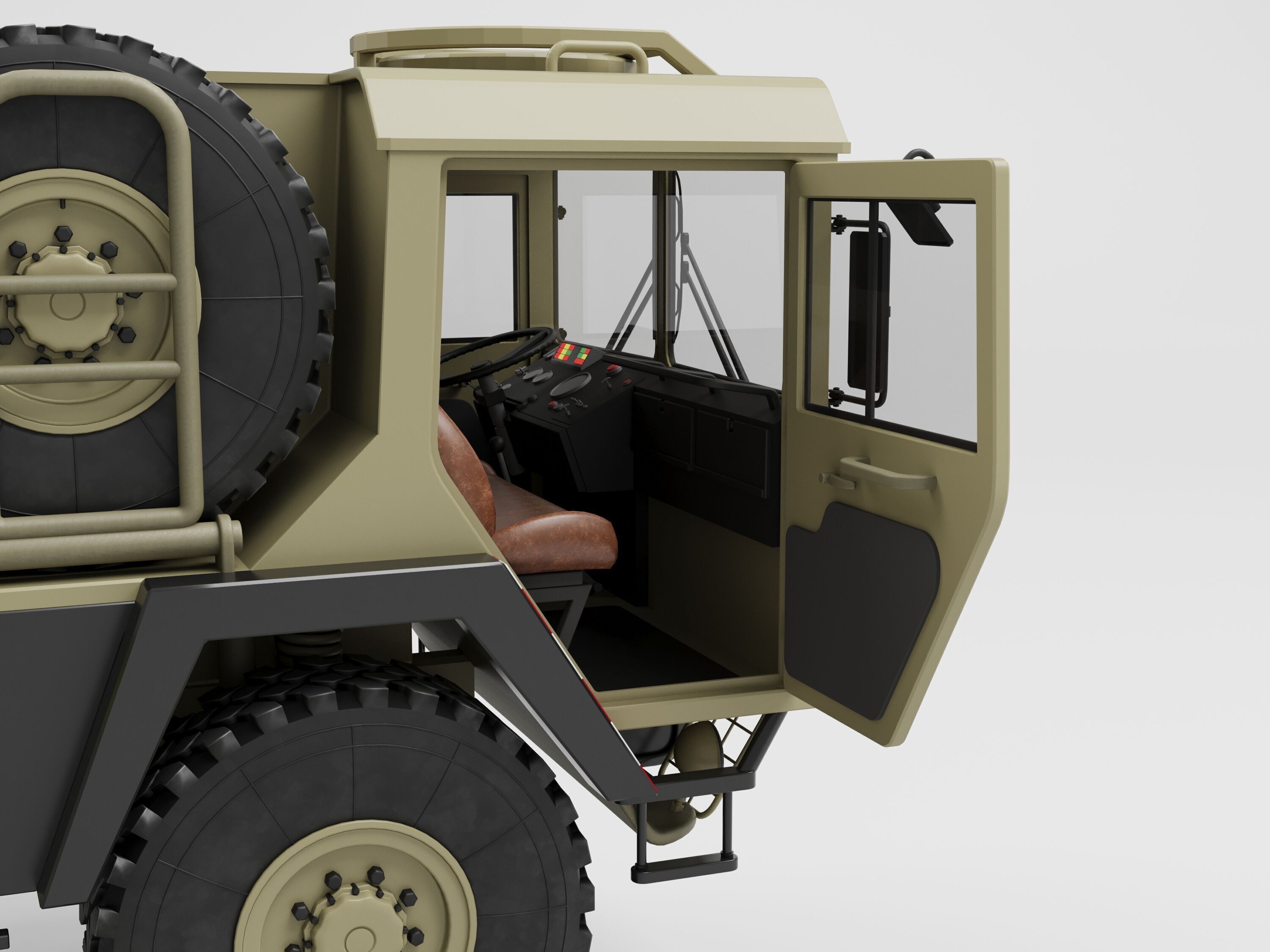 Radar AN MPQ-53 and Rocket launcher MAN KAT MIM-104 Patriot 3D model_40