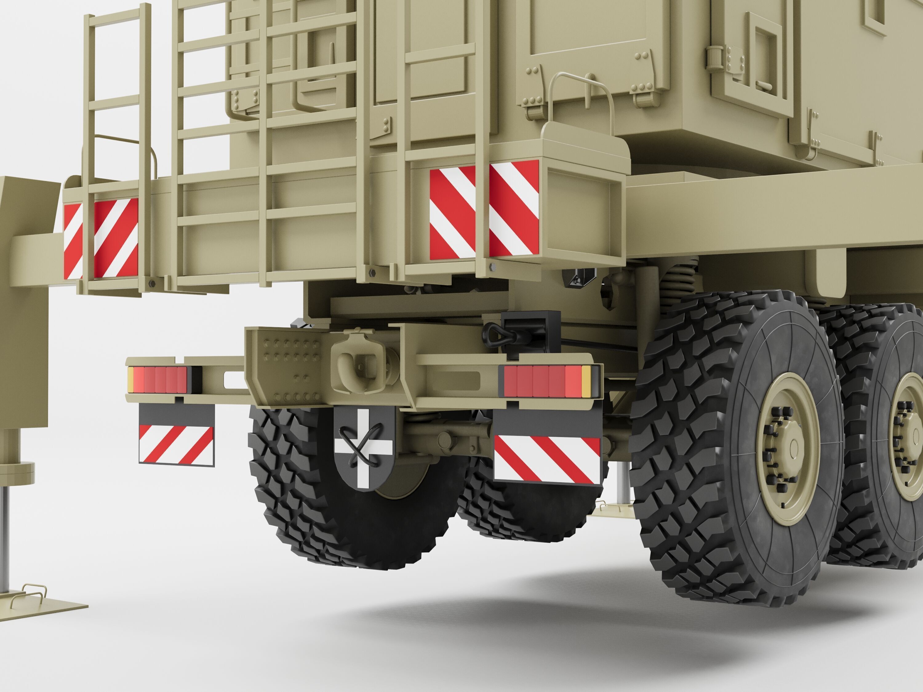 Radar AN MPQ-53 and Rocket launcher MAN KAT MIM-104 Patriot 3D model_47