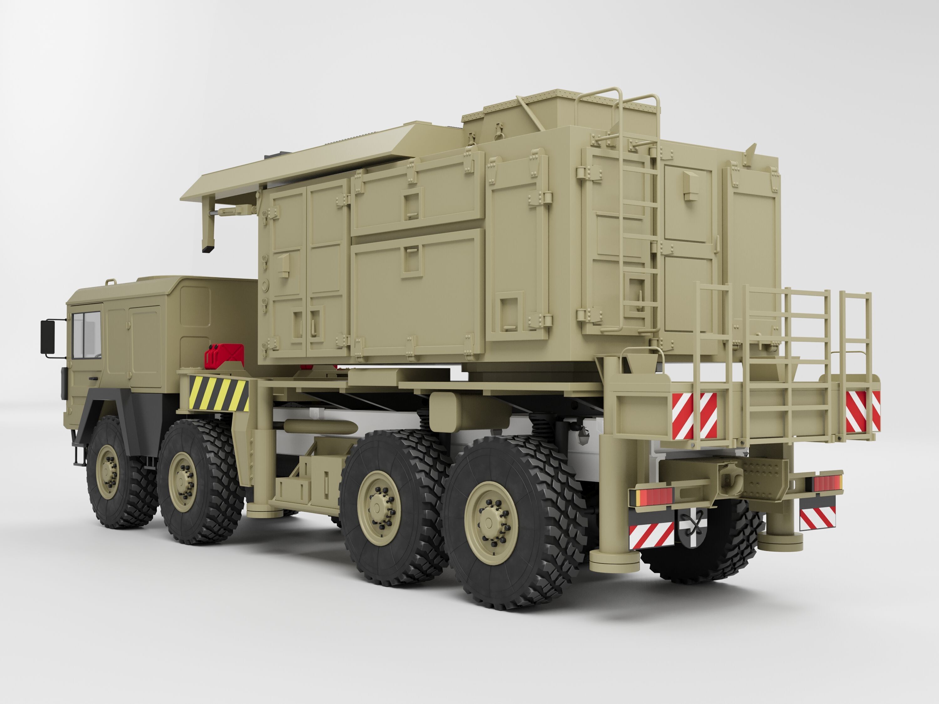Radar AN MPQ-53 and Rocket launcher MAN KAT MIM-104 Patriot 3D model_22