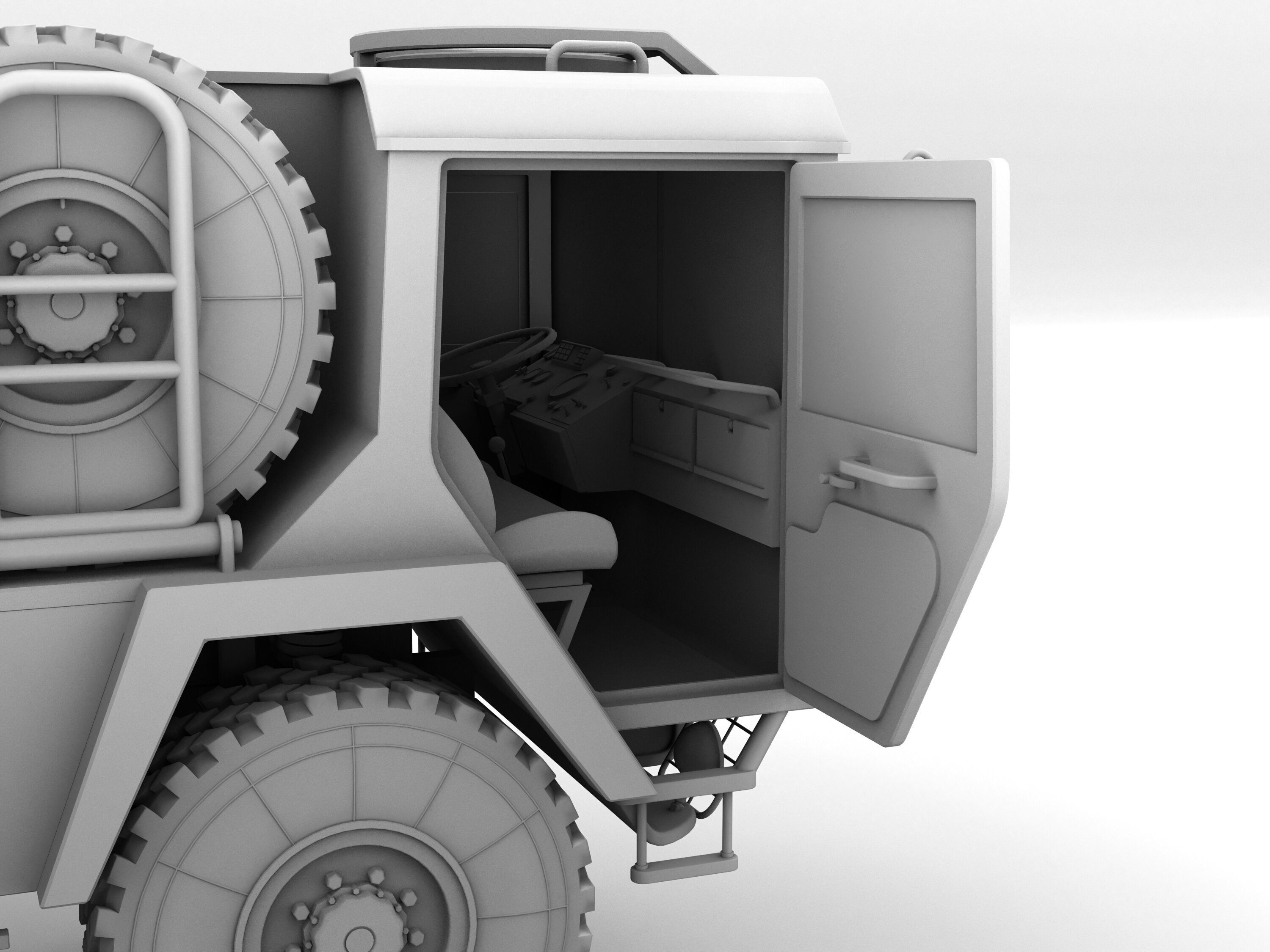 Radar AN MPQ-53 and Rocket launcher MAN KAT MIM-104 Patriot 3D model_38