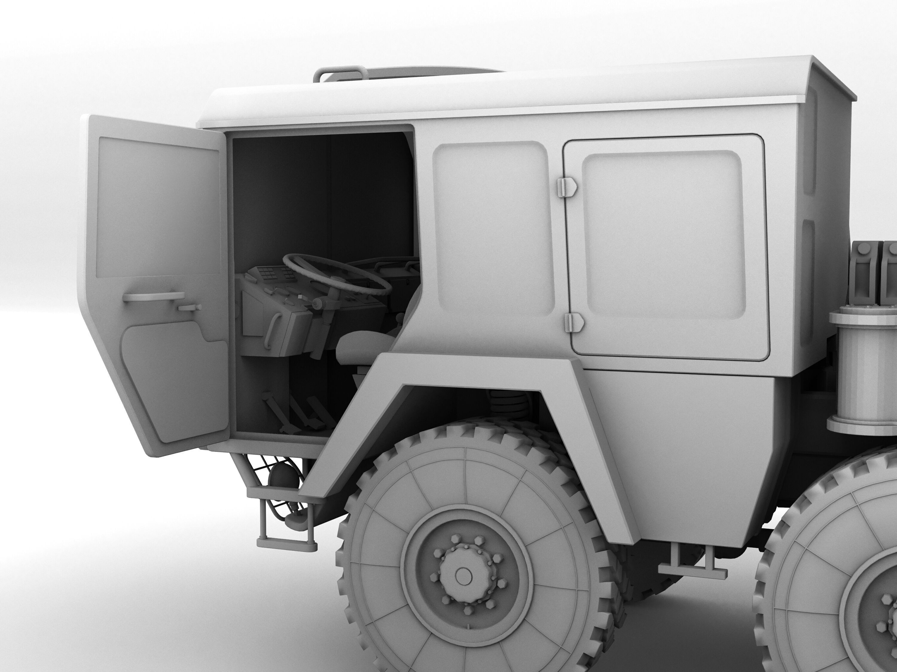 Radar AN MPQ-53 and Rocket launcher MAN KAT MIM-104 Patriot 3D model_28