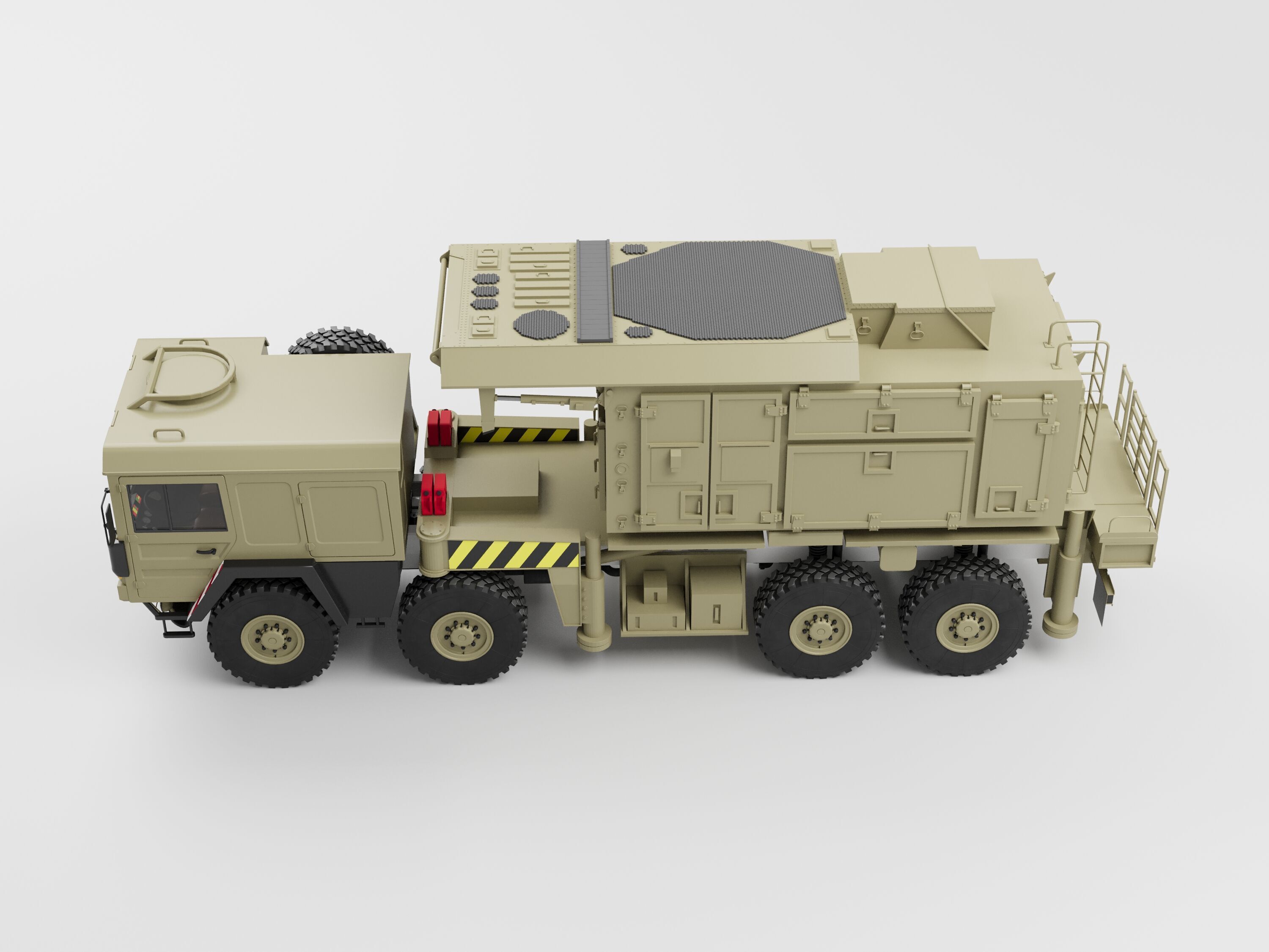 Radar AN MPQ-53 and Rocket launcher MAN KAT MIM-104 Patriot 3D model_12