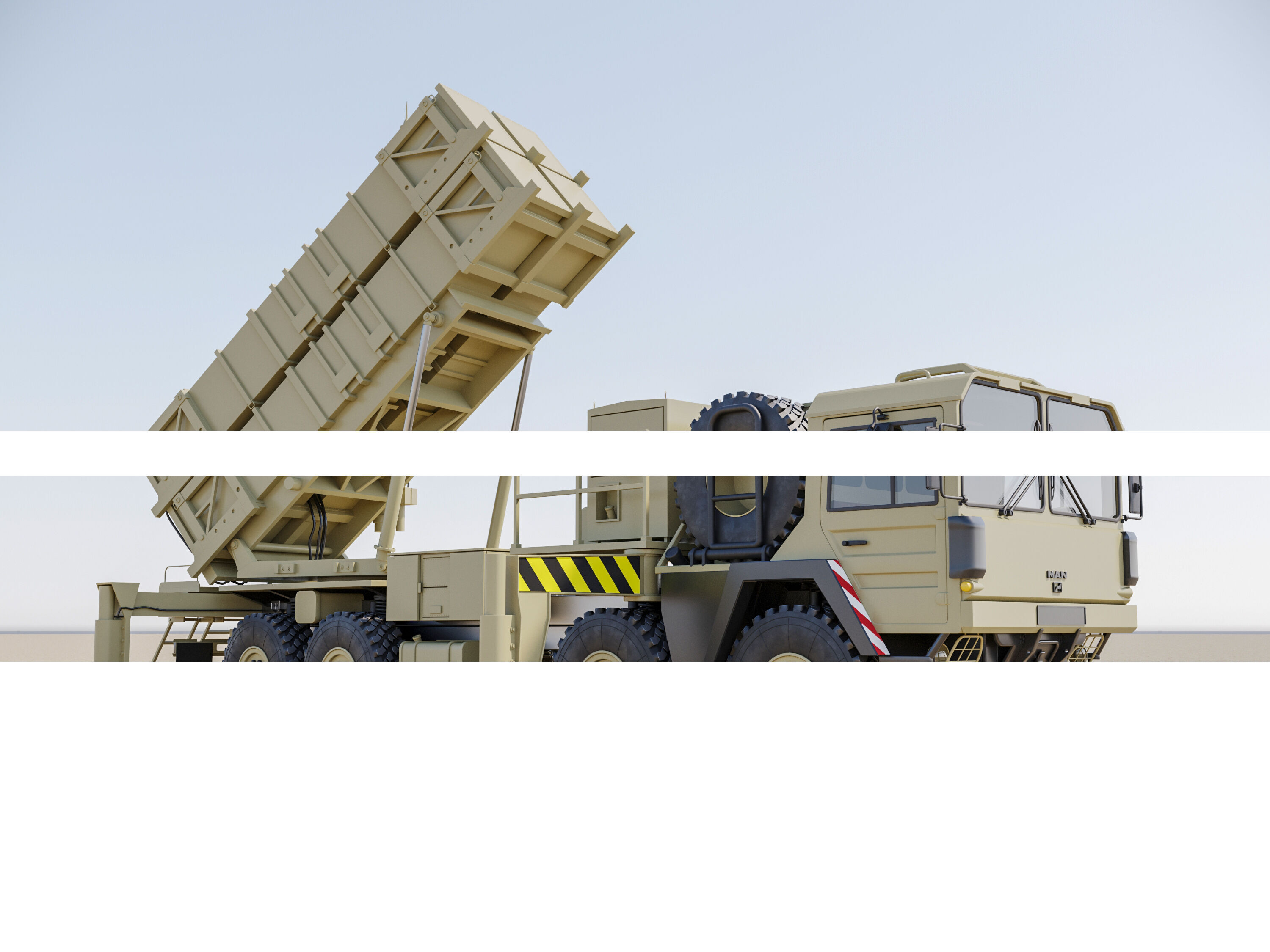 Radar AN MPQ-53 and Rocket launcher MAN KAT MIM-104 Patriot 3D model_57