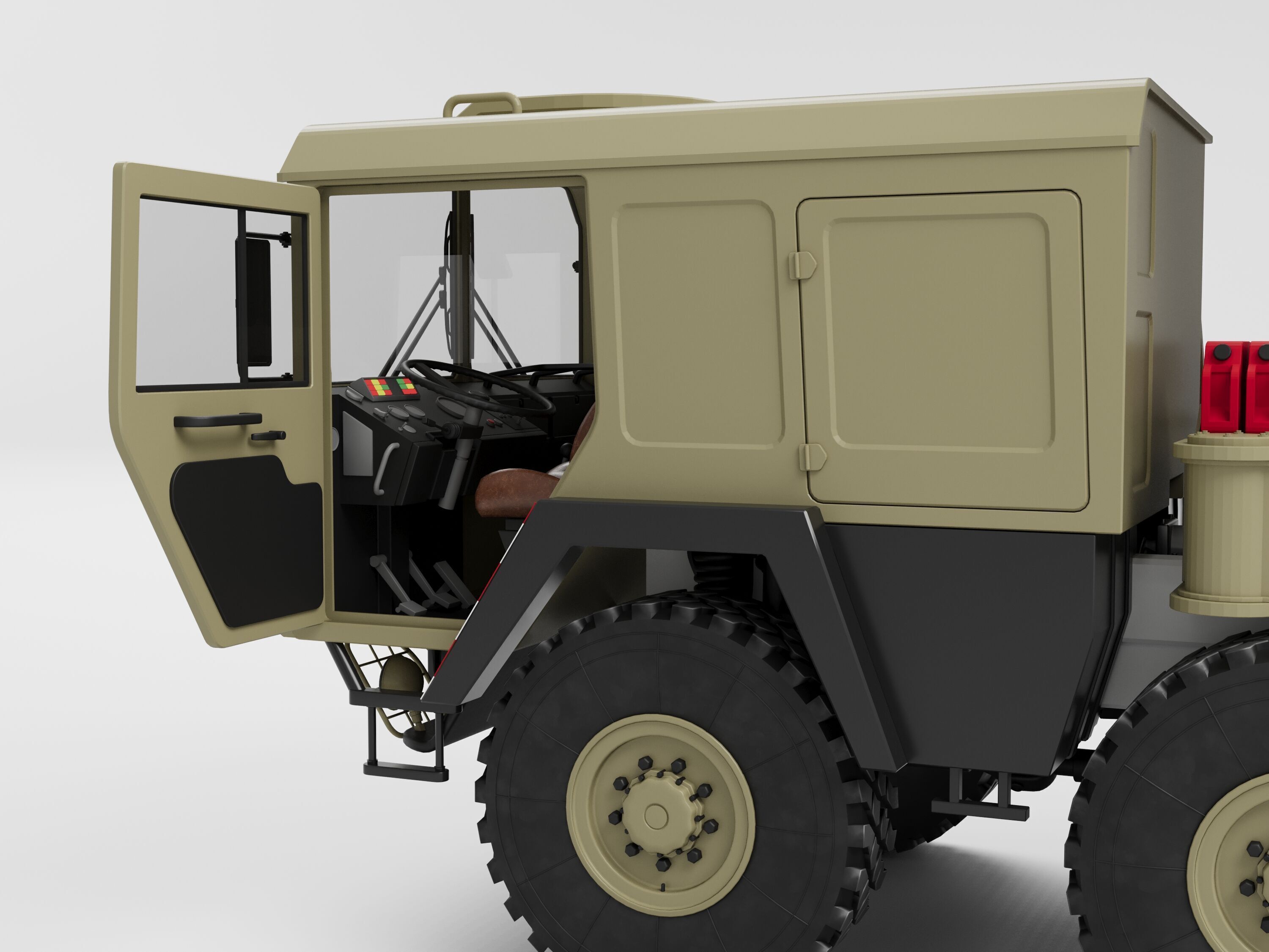 Radar AN MPQ-53 and Rocket launcher MAN KAT MIM-104 Patriot 3D model_16