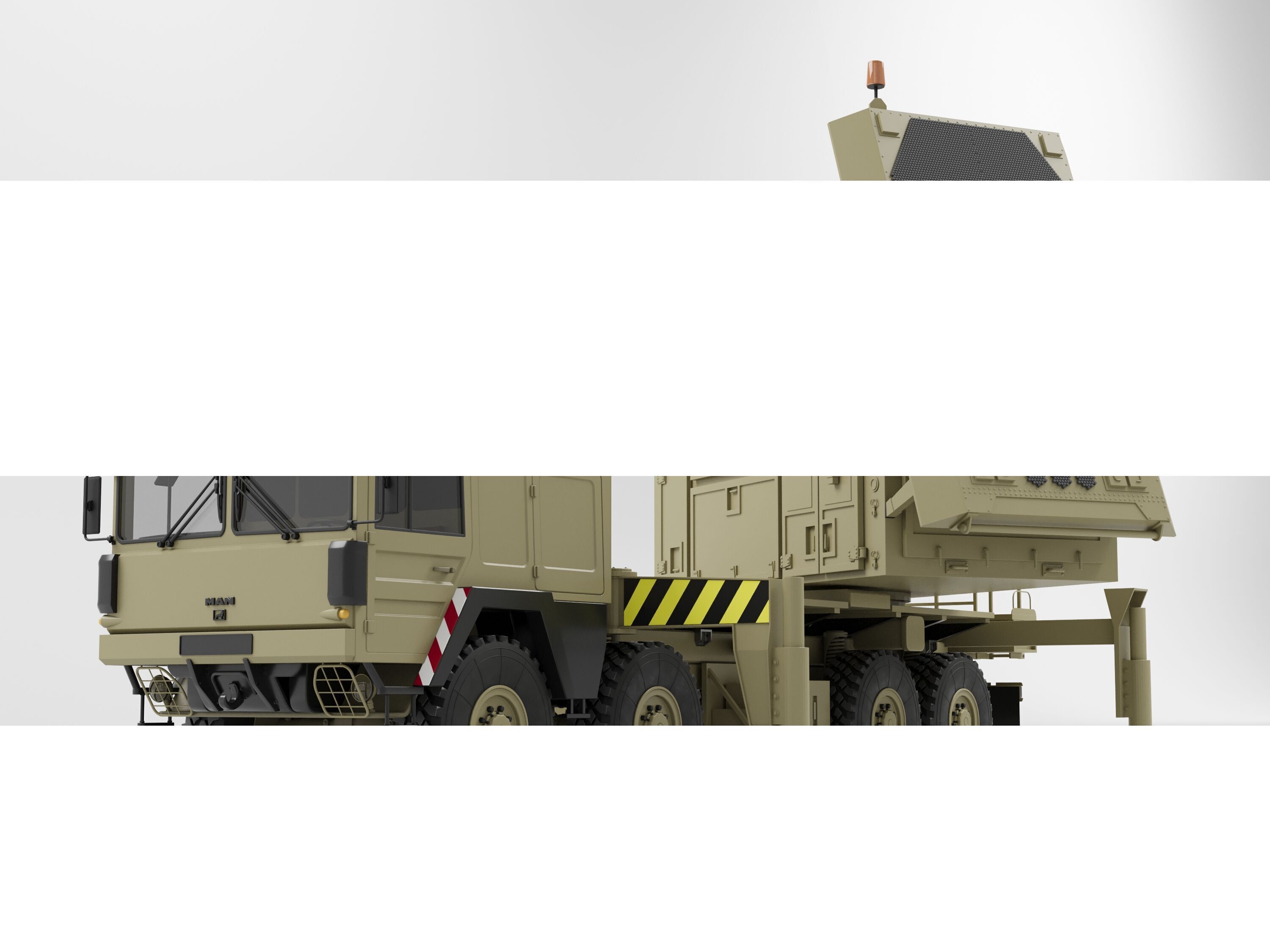 Radar AN MPQ-53 and Rocket launcher MAN KAT MIM-104 Patriot 3D model_25