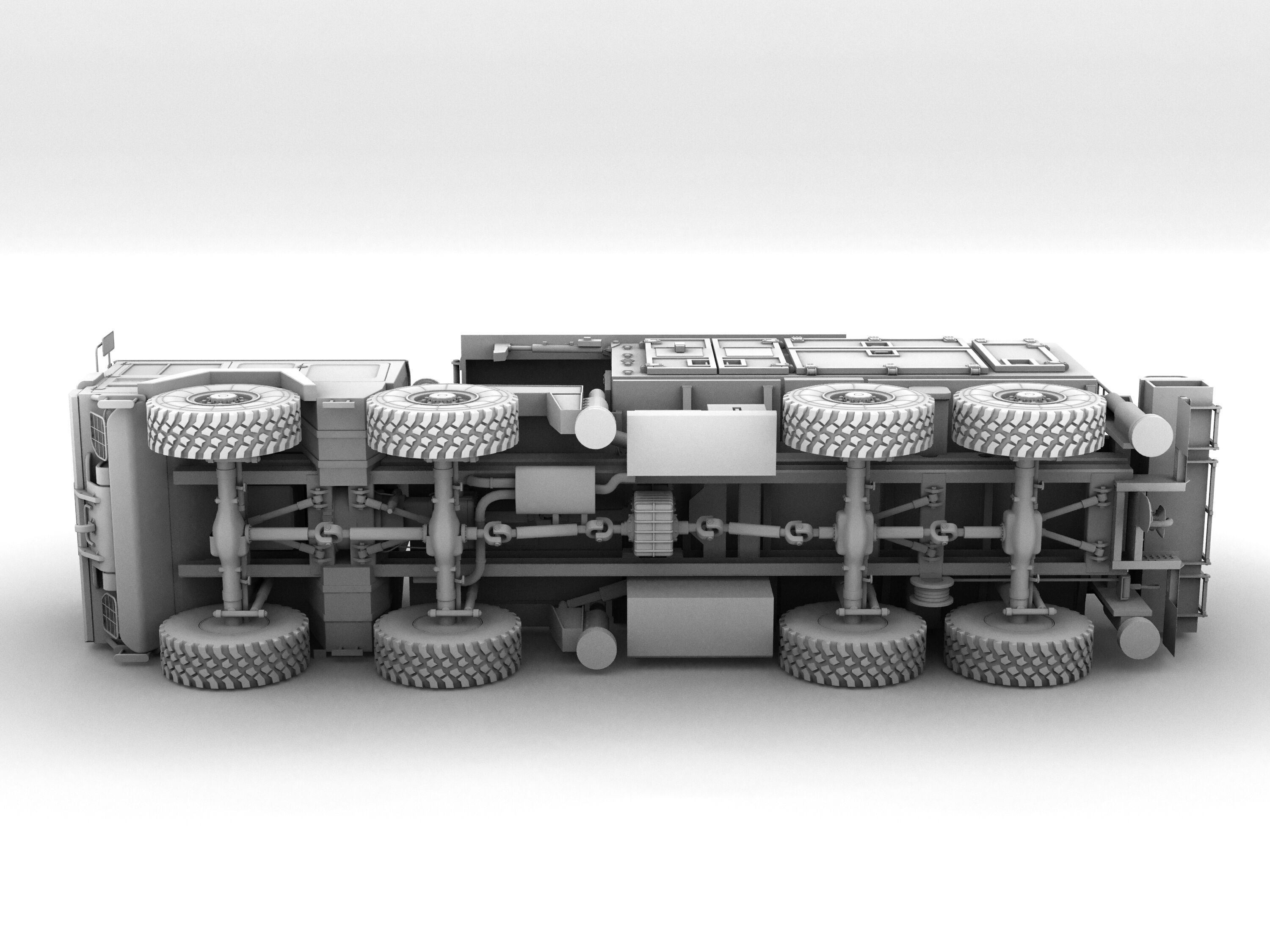 Radar AN MPQ-53 and Rocket launcher MAN KAT MIM-104 Patriot 3D model_24