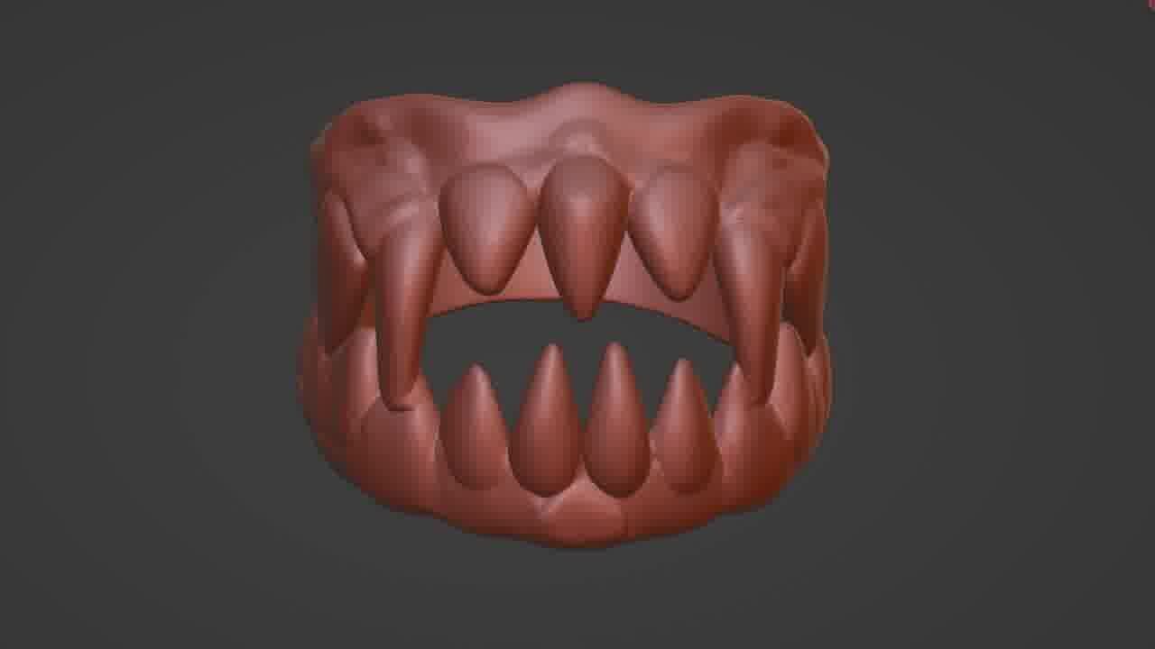 Mouth Ring 3D Printable STL Model  3D print model_43