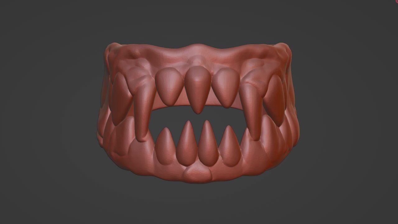 Mouth Ring 3D Printable STL Model  3D print model_2