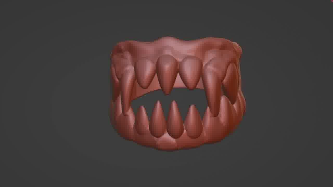 Mouth Ring 3D Printable STL Model  3D print model_30