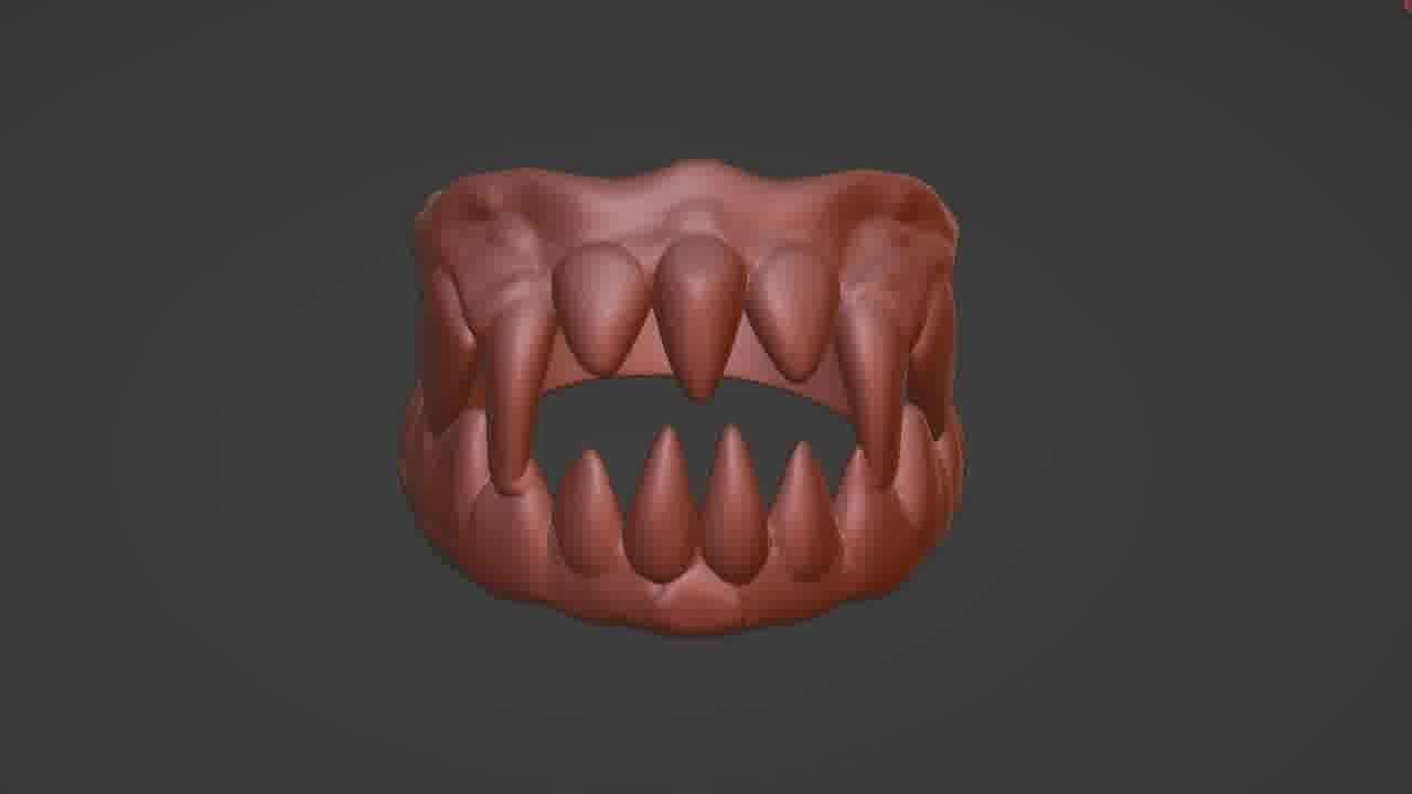 Mouth Ring 3D Printable STL Model  3D print model_33
