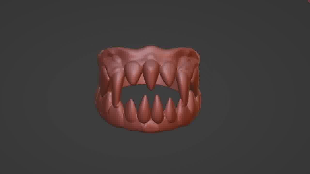 Mouth Ring 3D Printable STL Model  3D print model_36