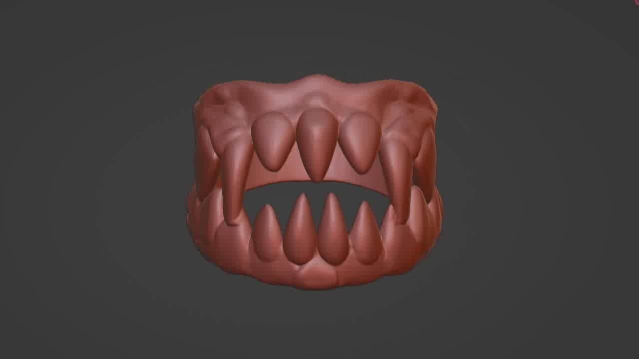 Mouth Ring 3D Printable STL Model  3D print model_9