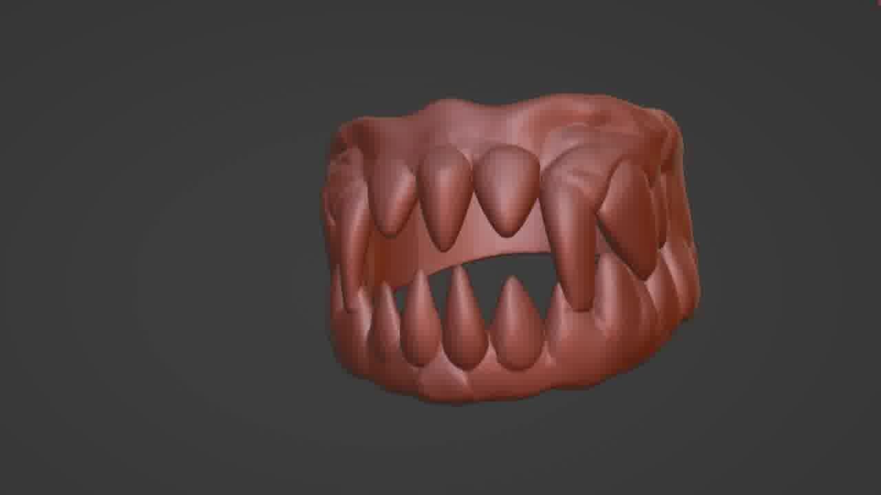 Mouth Ring 3D Printable STL Model  3D print model_13
