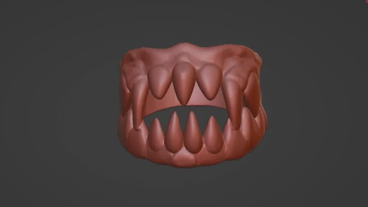 Mouth Ring 3D Printable STL Model  3D print model_10