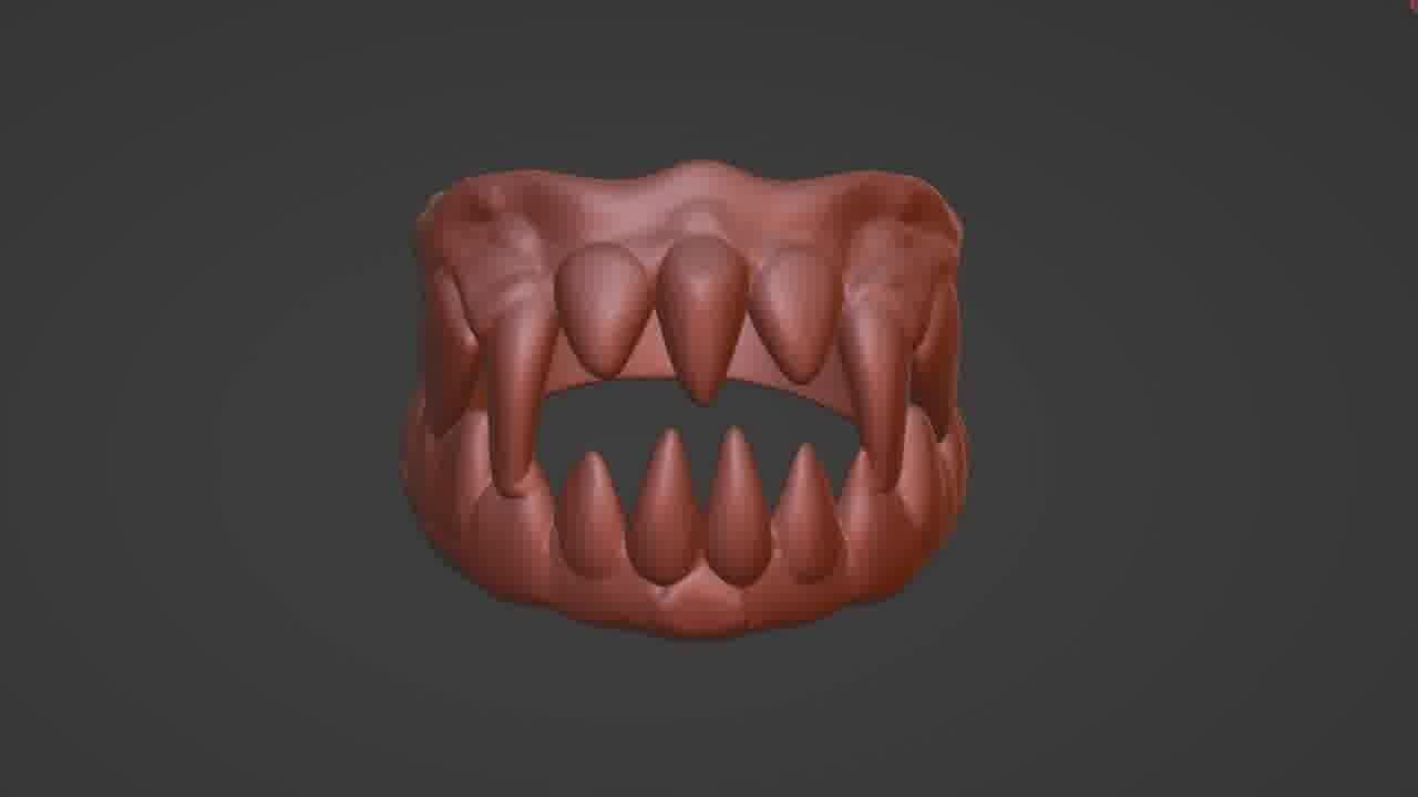 Mouth Ring 3D Printable STL Model  3D print model_35