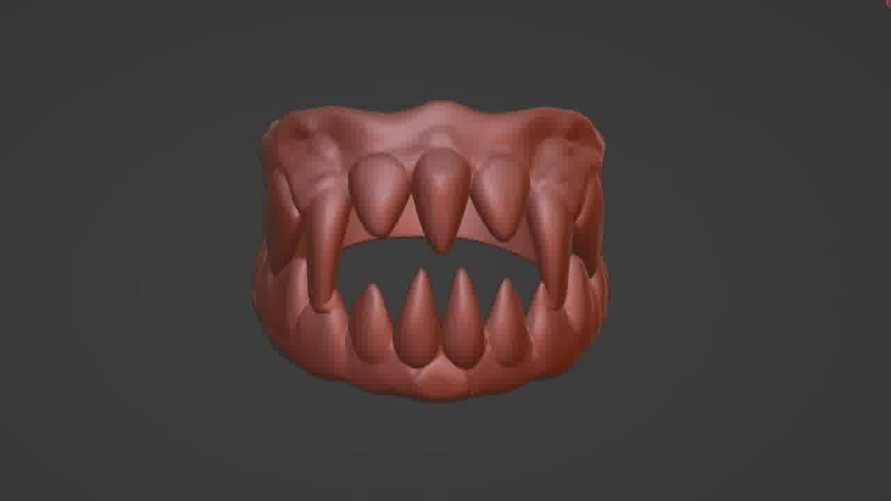 Mouth Ring 3D Printable STL Model  3D print model_32