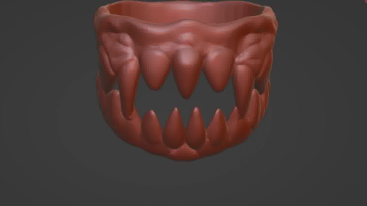 Mouth Ring 3D Printable STL Model  3D print model_47