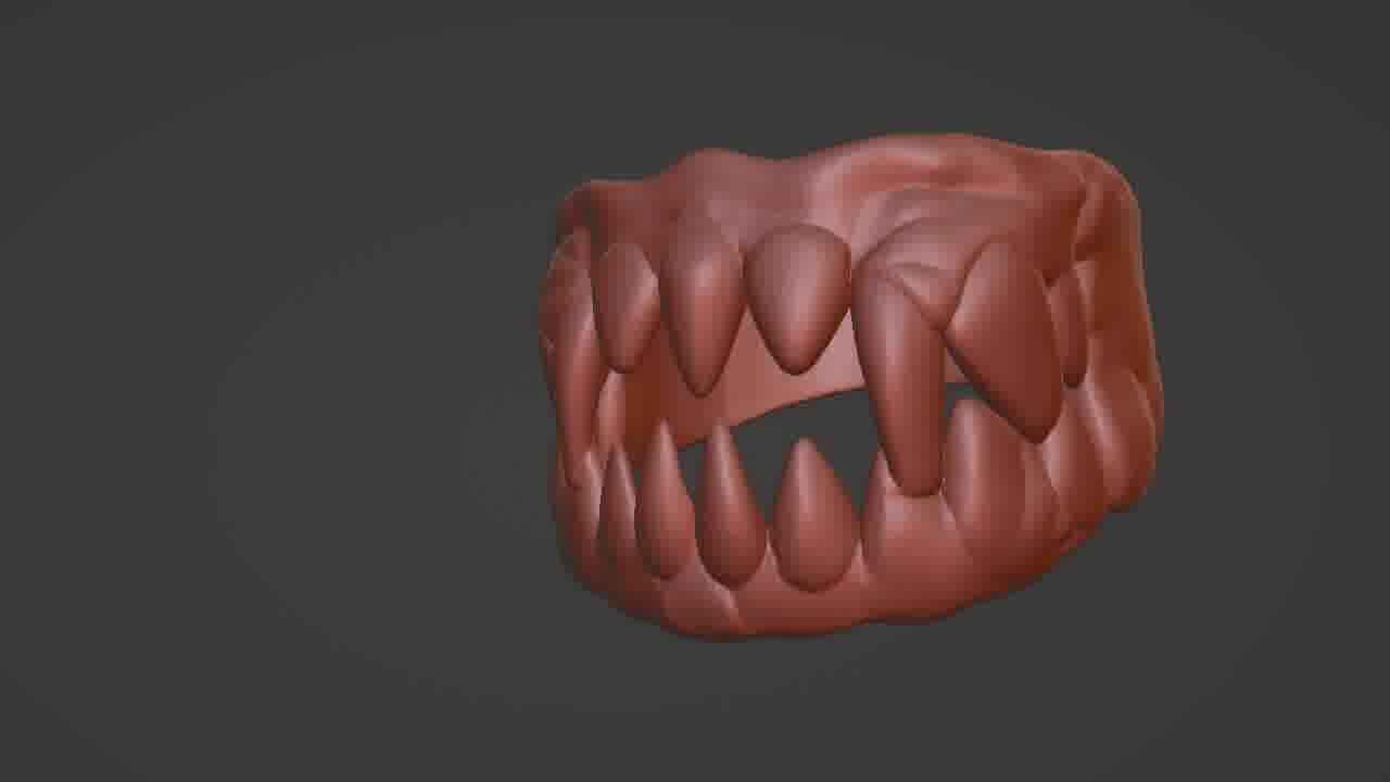 Mouth Ring 3D Printable STL Model  3D print model_16