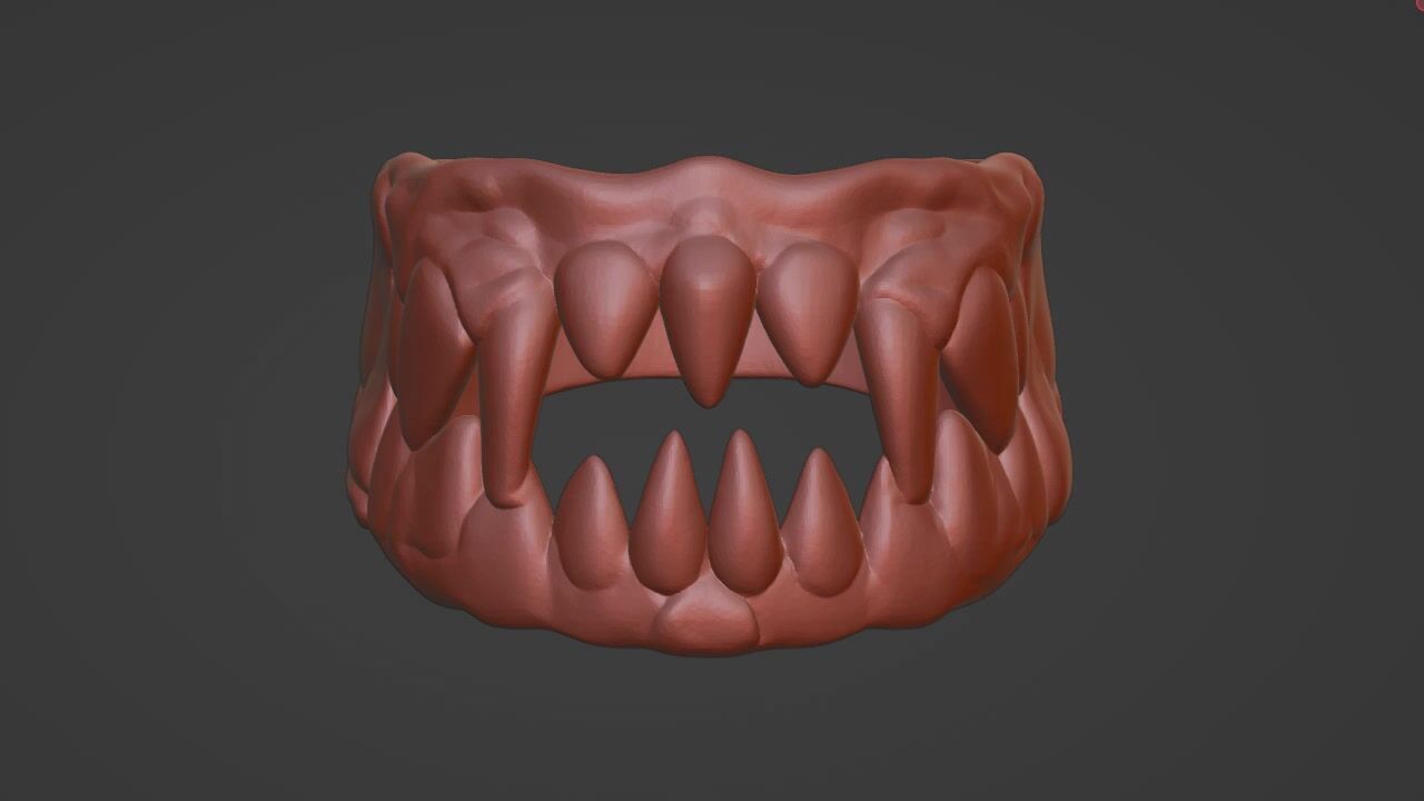 Mouth Ring 3D Printable STL Model  3D print model_4