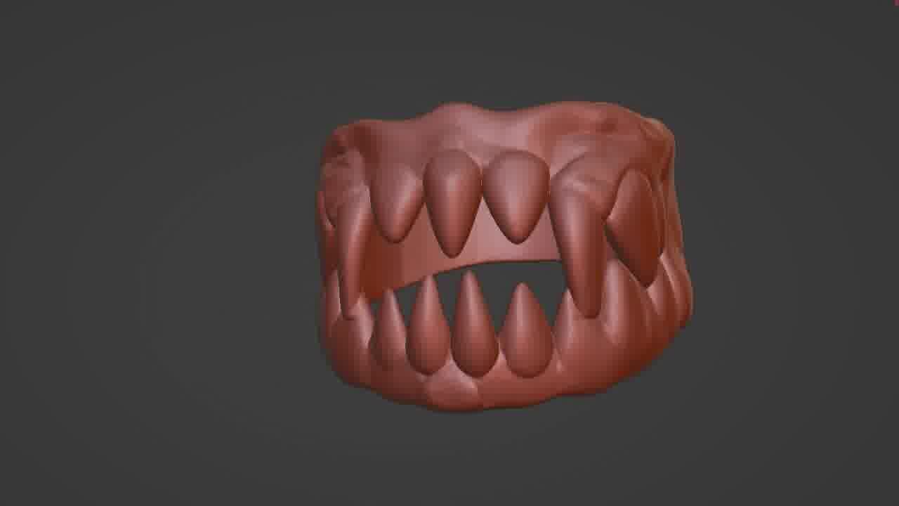 Mouth Ring 3D Printable STL Model  3D print model_12