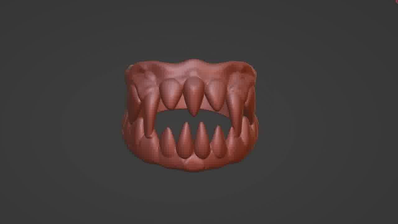 Mouth Ring 3D Printable STL Model  3D print model_38