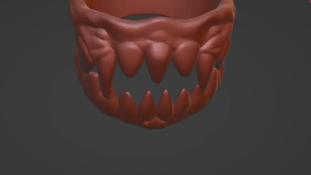 Mouth Ring 3D Printable STL Model  3D print model_50