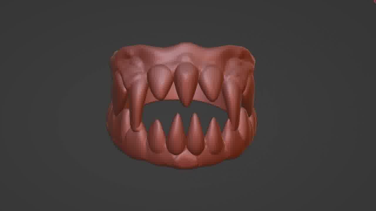 Mouth Ring 3D Printable STL Model  3D print model_31