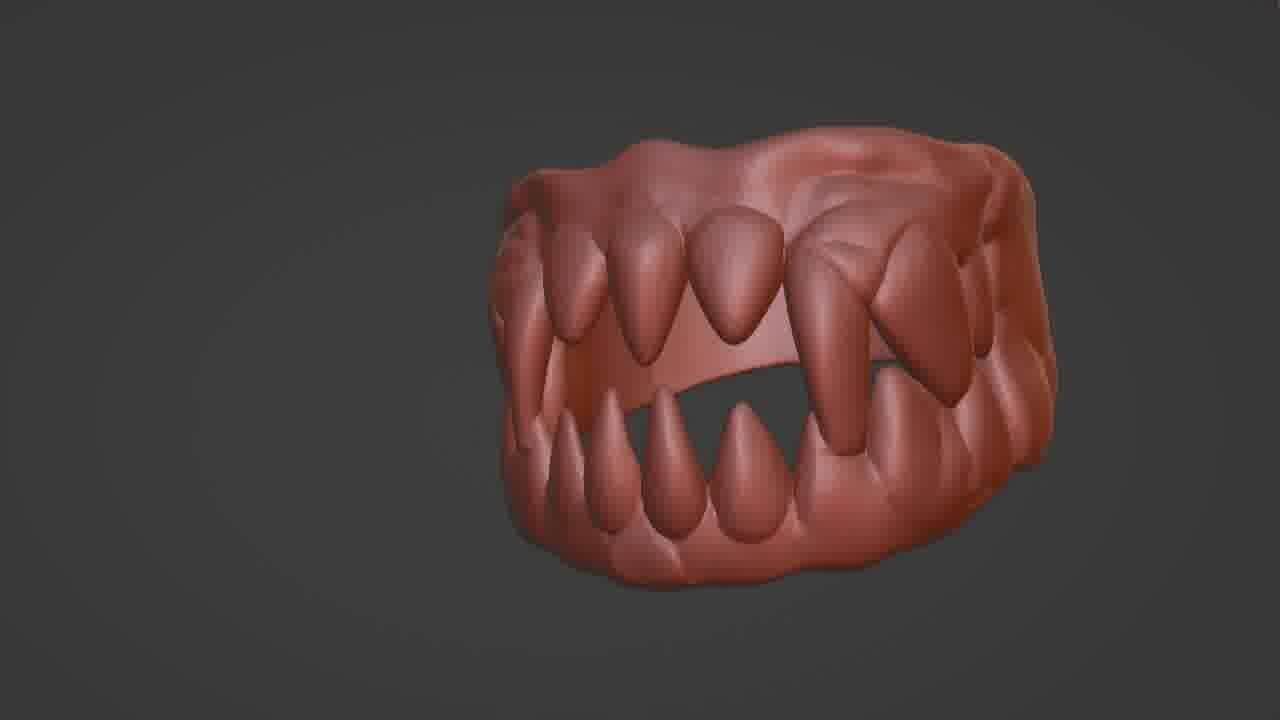 Mouth Ring 3D Printable STL Model  3D print model_15