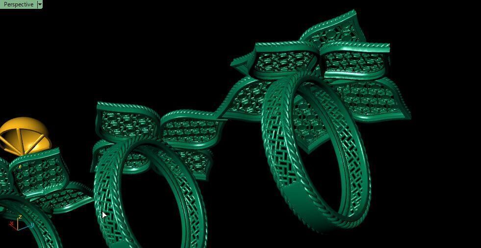New arabic fuison rings 3D print model_3