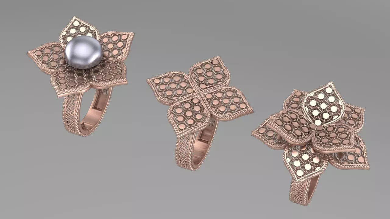 New arabic fuison rings 3D print model_0