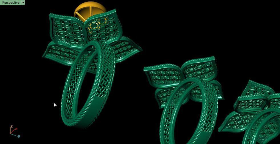 New arabic fuison rings 3D print model_2