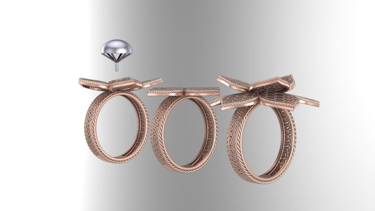 New arabic fuison rings 3D print model_1
