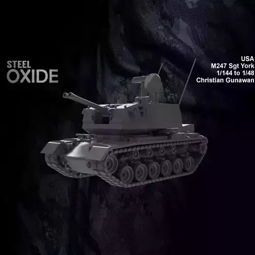 M247 Sgt York 3D print model