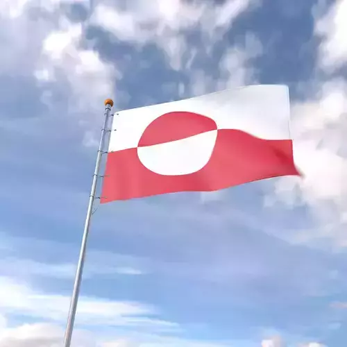 Flag Greenland animated loop