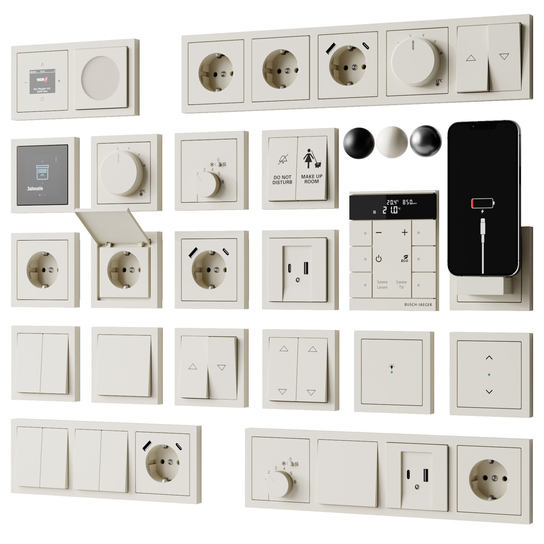 Sockets and switches 3D model_3