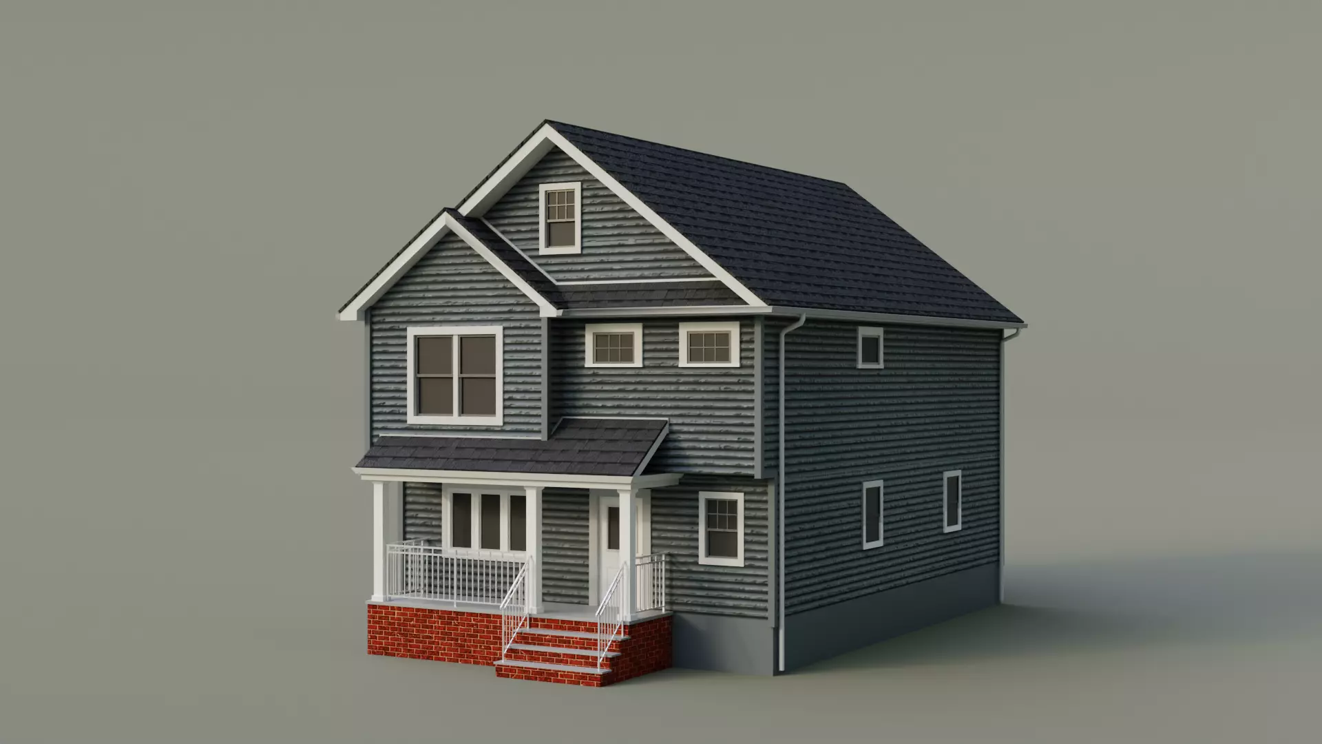 Low Poly house 21 Low-poly 3D model_0