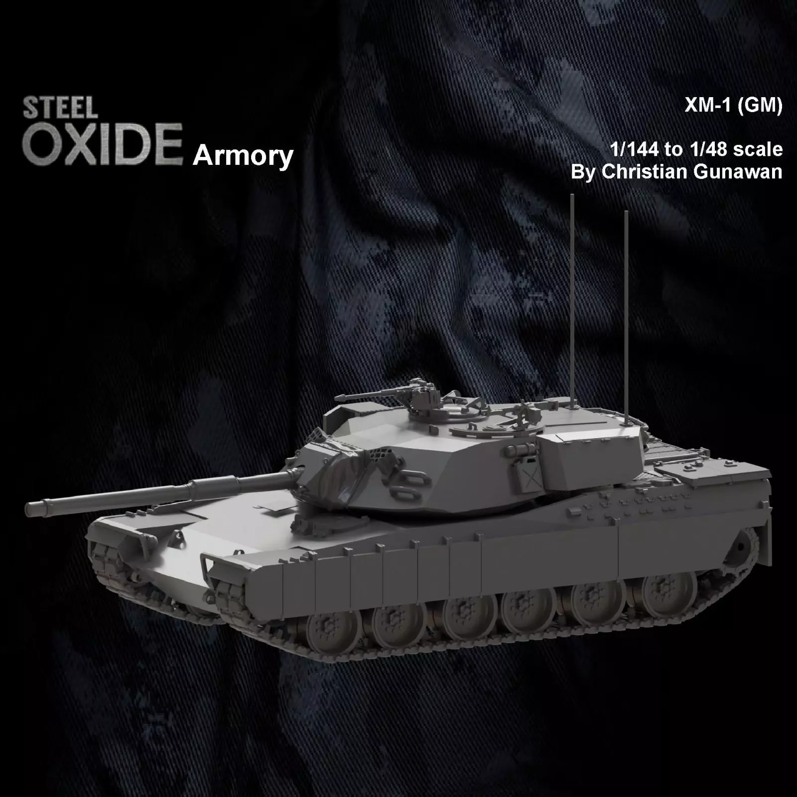 USA XM-1 GM M1 Abrams prototype predecessor  3D print model_0