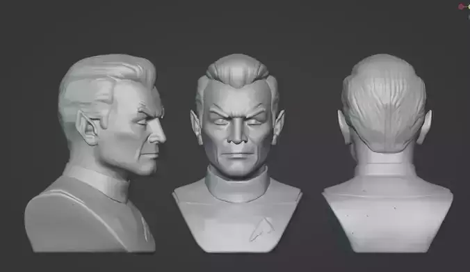 Spock Bust 3D Printable STL Model