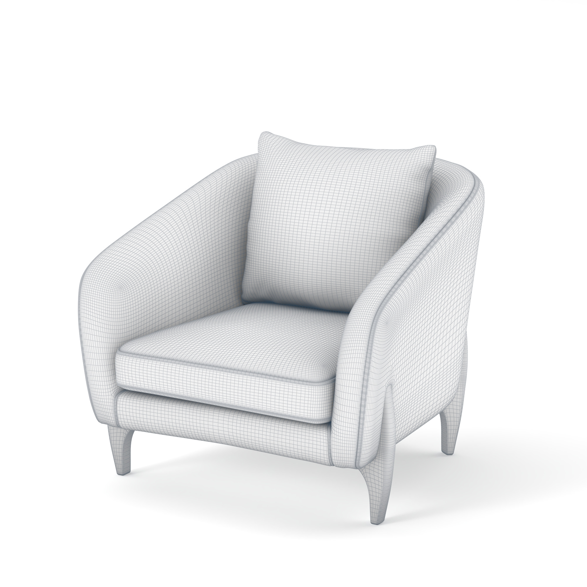 Arm Chair 3D model_8