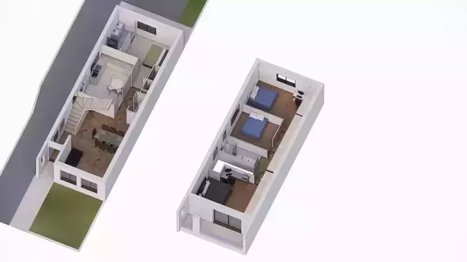 Two-story residential house